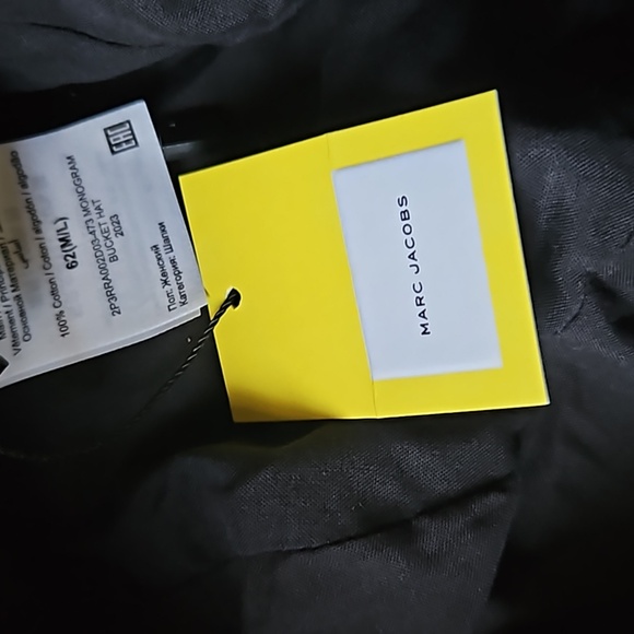 MARC JACOBS THE WASHED MONOGRAM DENIM BUCKET HAT SIZE 62(M/L) - Picture 15 of 15